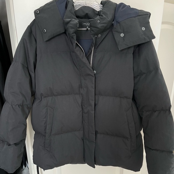 rag & bone Leonard Black Puffer Jacket - Picture 3 of 7